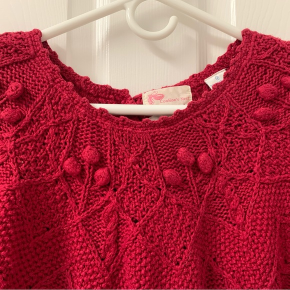 Vintage Hand Knit Boutique Sweater SZ Medium - Picture 3 of 6